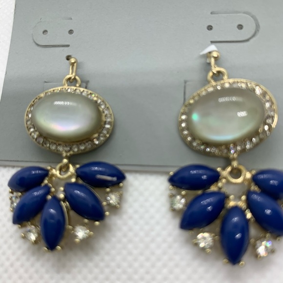 LYDELL CUBIC ZIRCONIA Lapis EARRINGS - Picture 2 of 4